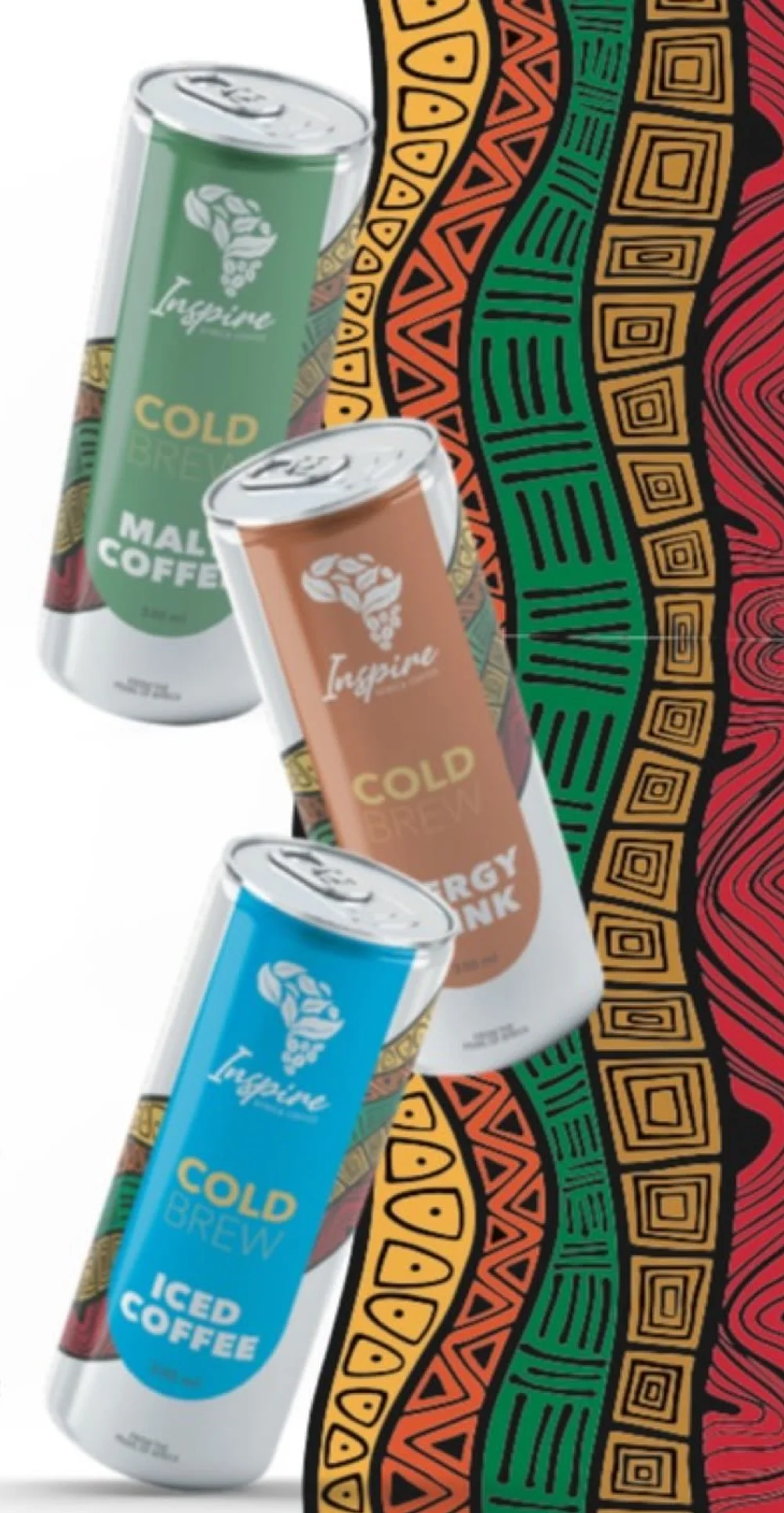 Inspire Africa cold brew coffee in a 330 ml can