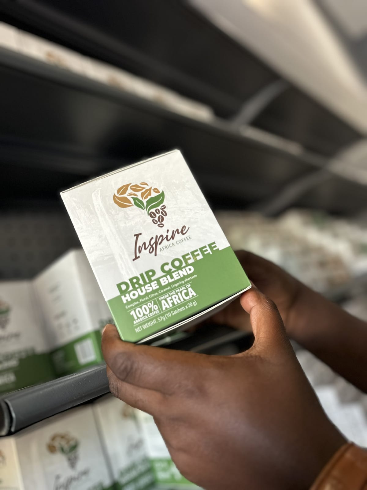 Inspire Africa Coffee drip coffee House Blend — 100% Arabica, 10 sachets