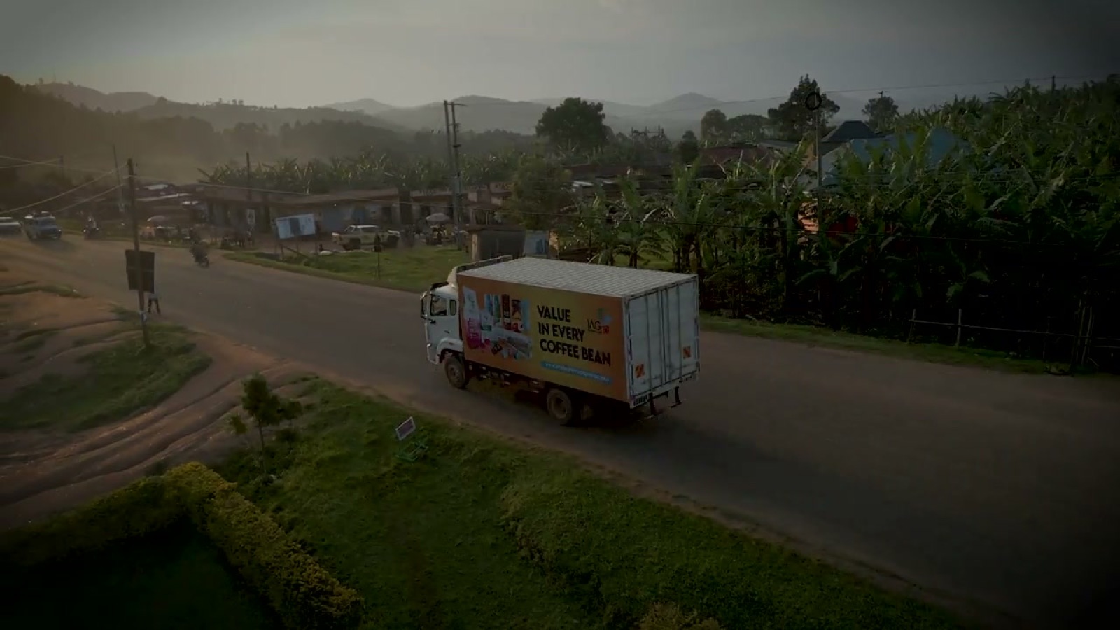 The first truck of coffee exports from Inspire Africa Coffee Park enroute to Somalia