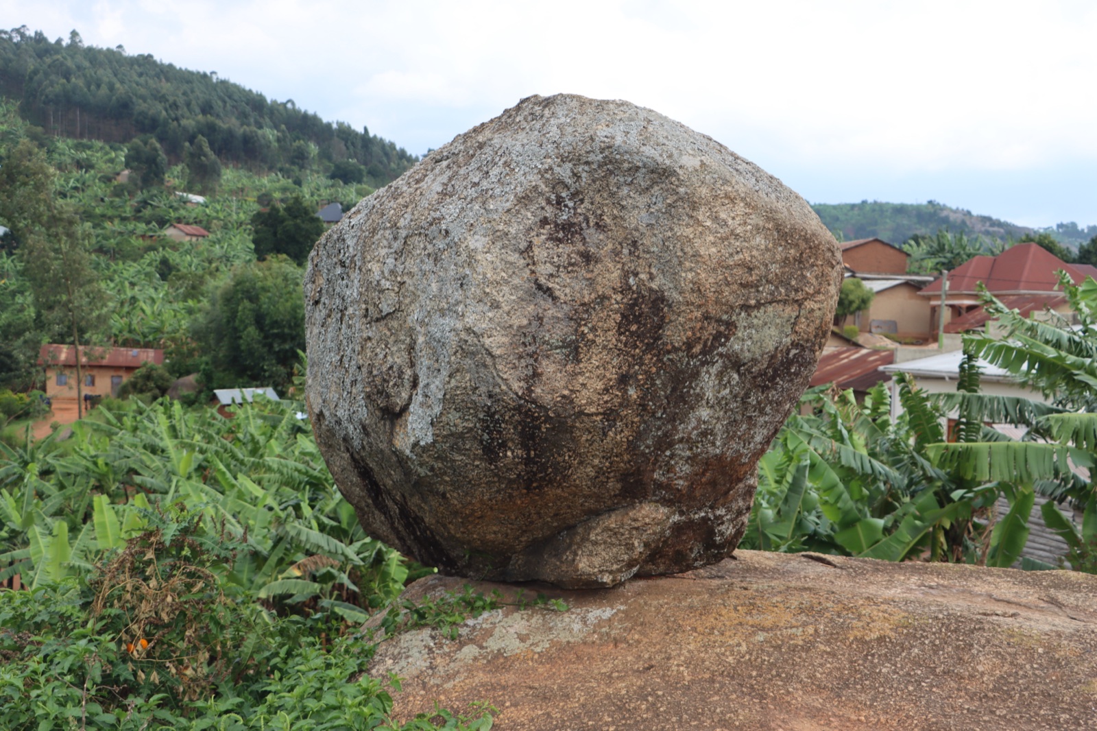 Karegyeya Rock balancing granite formation, Ntungamo highlands, Uganda