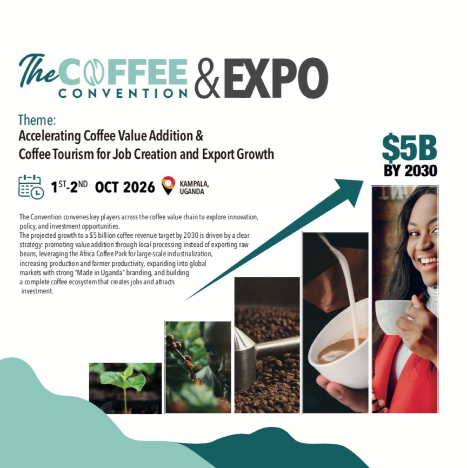 Coffee exhibitors and vendors at the Coffee Marathon Uganda expo