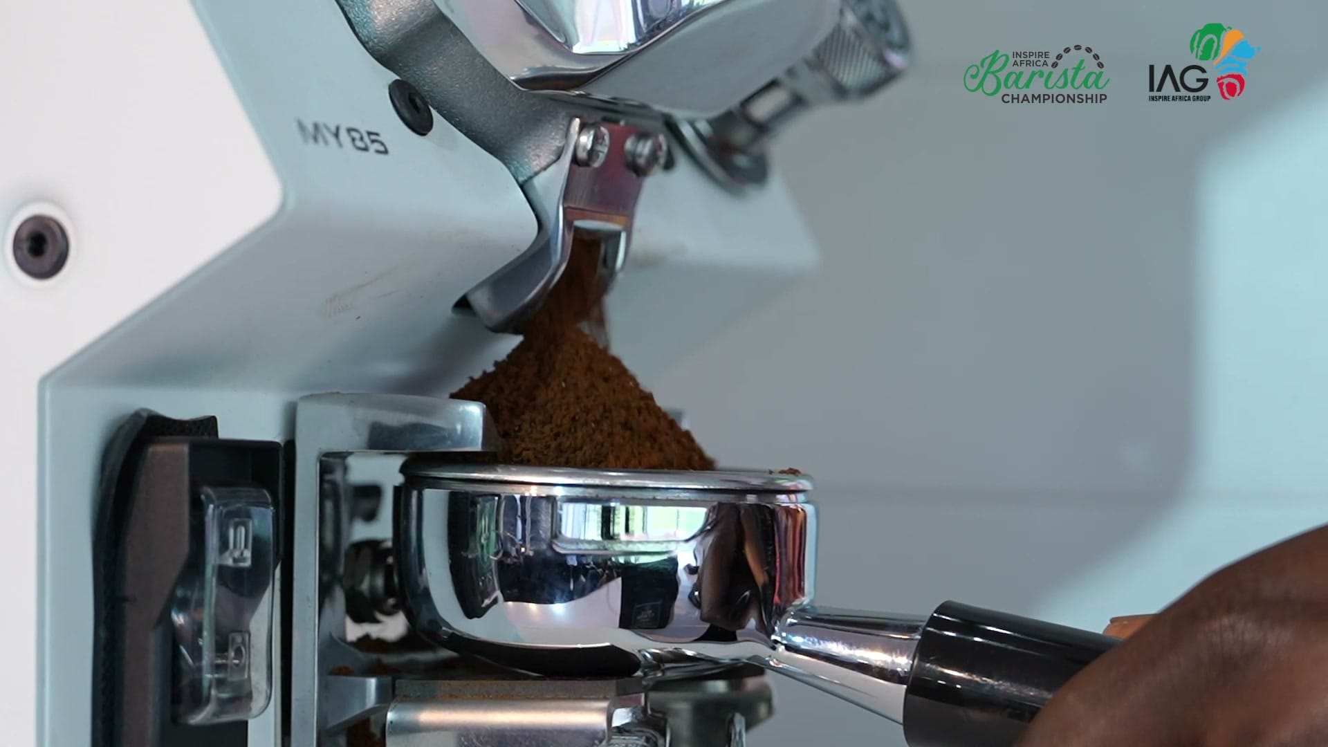 Barista preparing samples